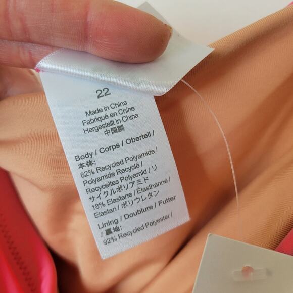 🚨NEW J CREW Pink Ruched Sweetheart One Piece Swimsuit Plus Size 22 Barbie - Picture 5 of 16